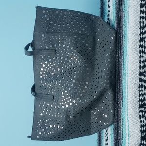 Gray tote bag (From Bath and Body Works)